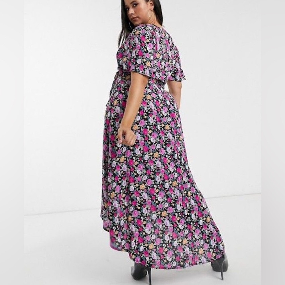 ASOSxMissguided Floral Wrap Dress